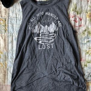 Not all who wonder are lost tank. Target. size M.